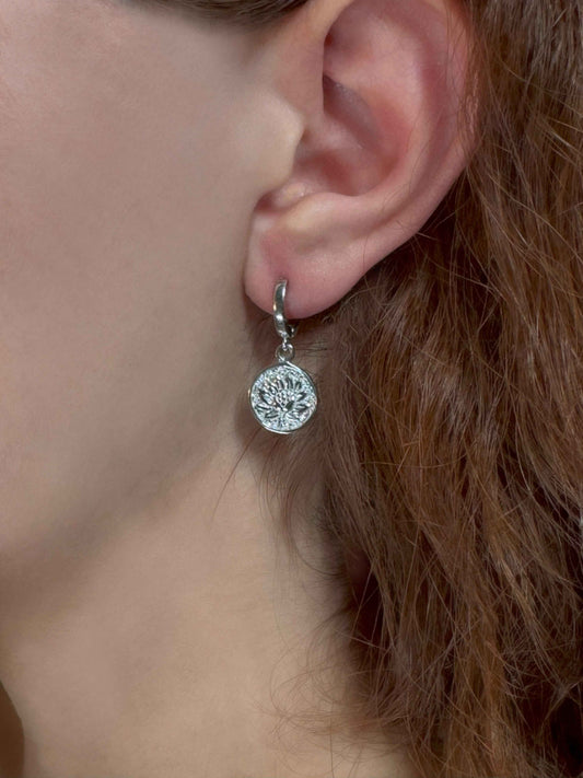 Lotus Silver Earrings