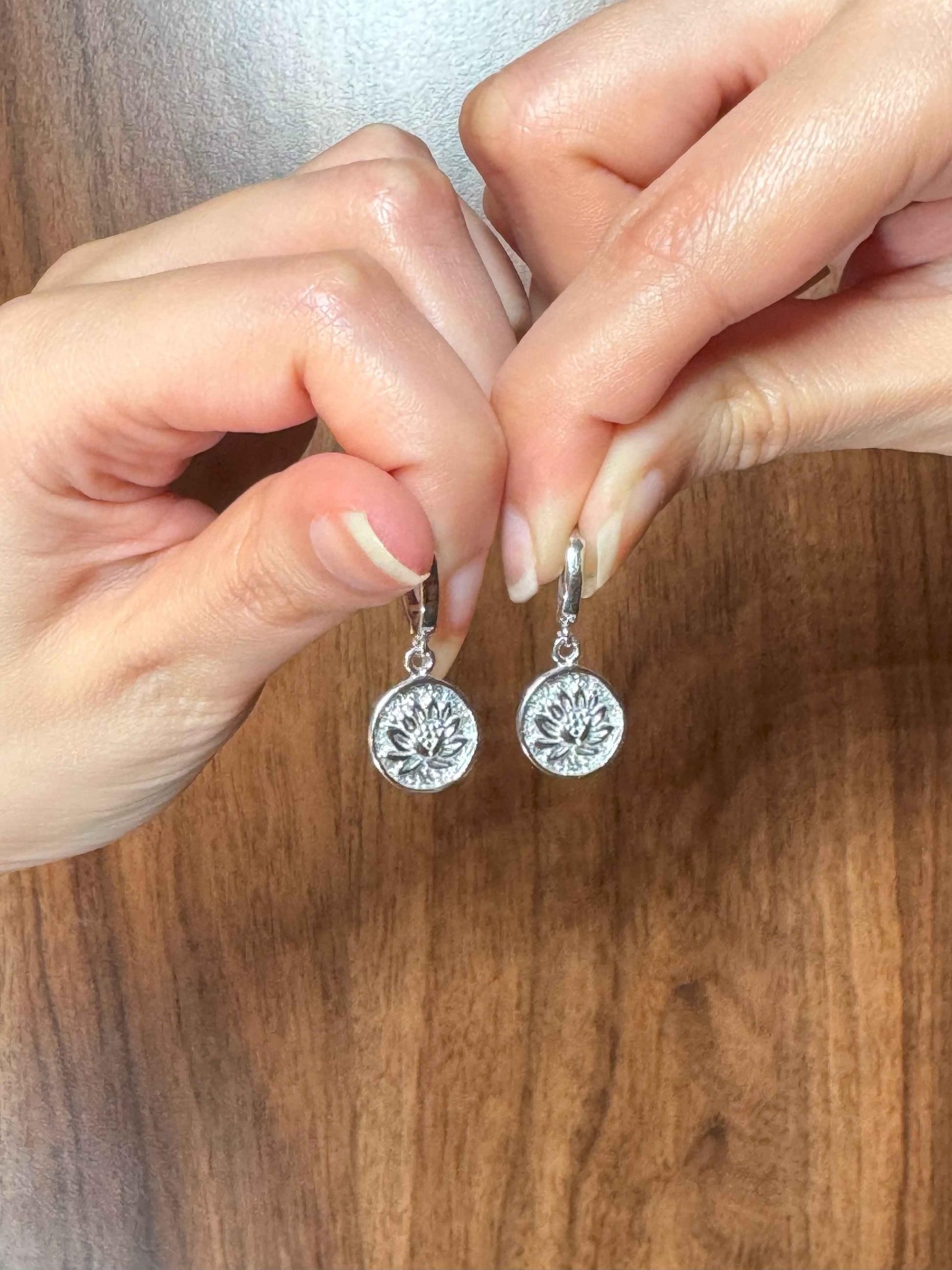 Lotus Silver Earrings