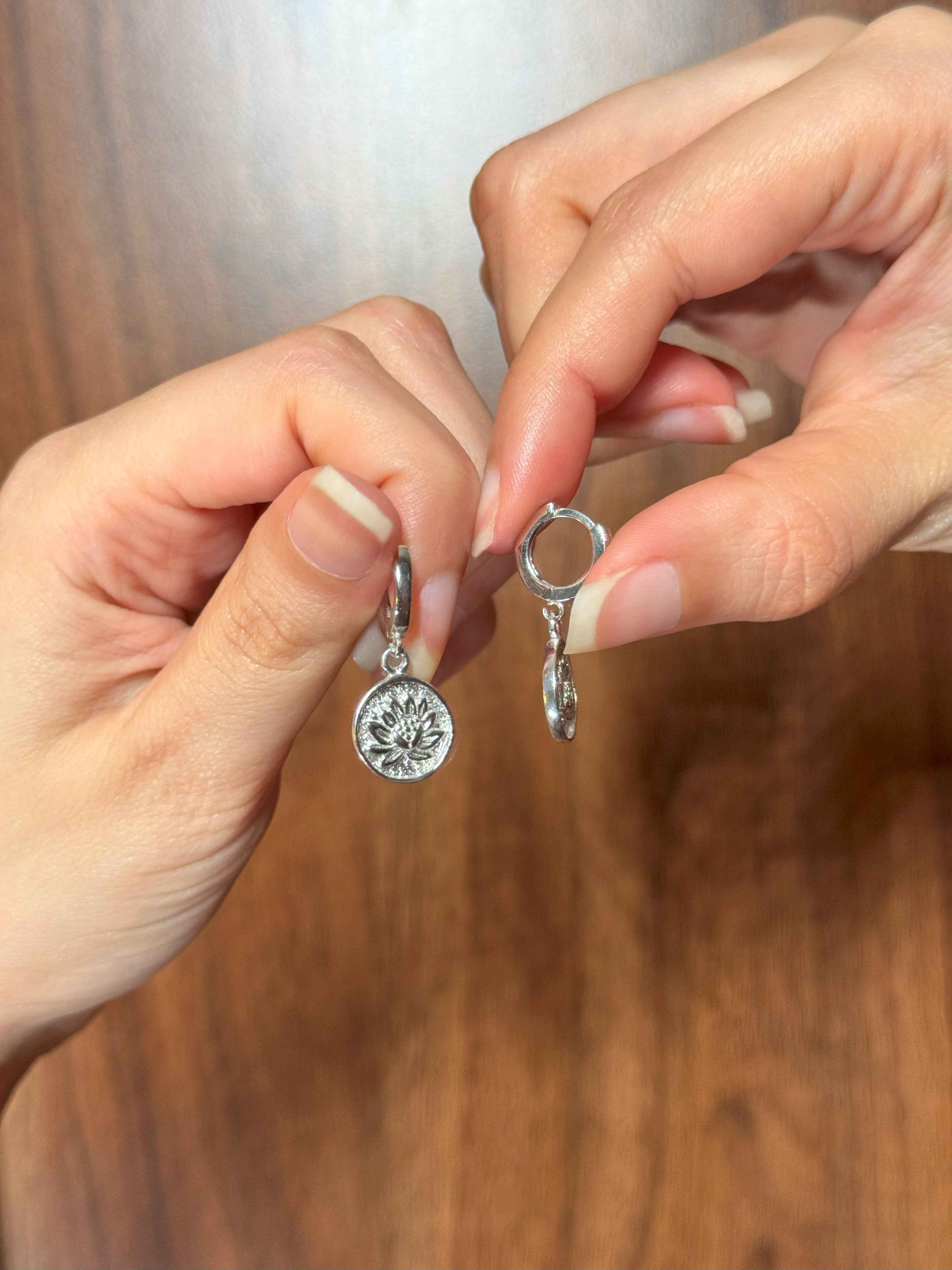 Lotus Silver Earrings