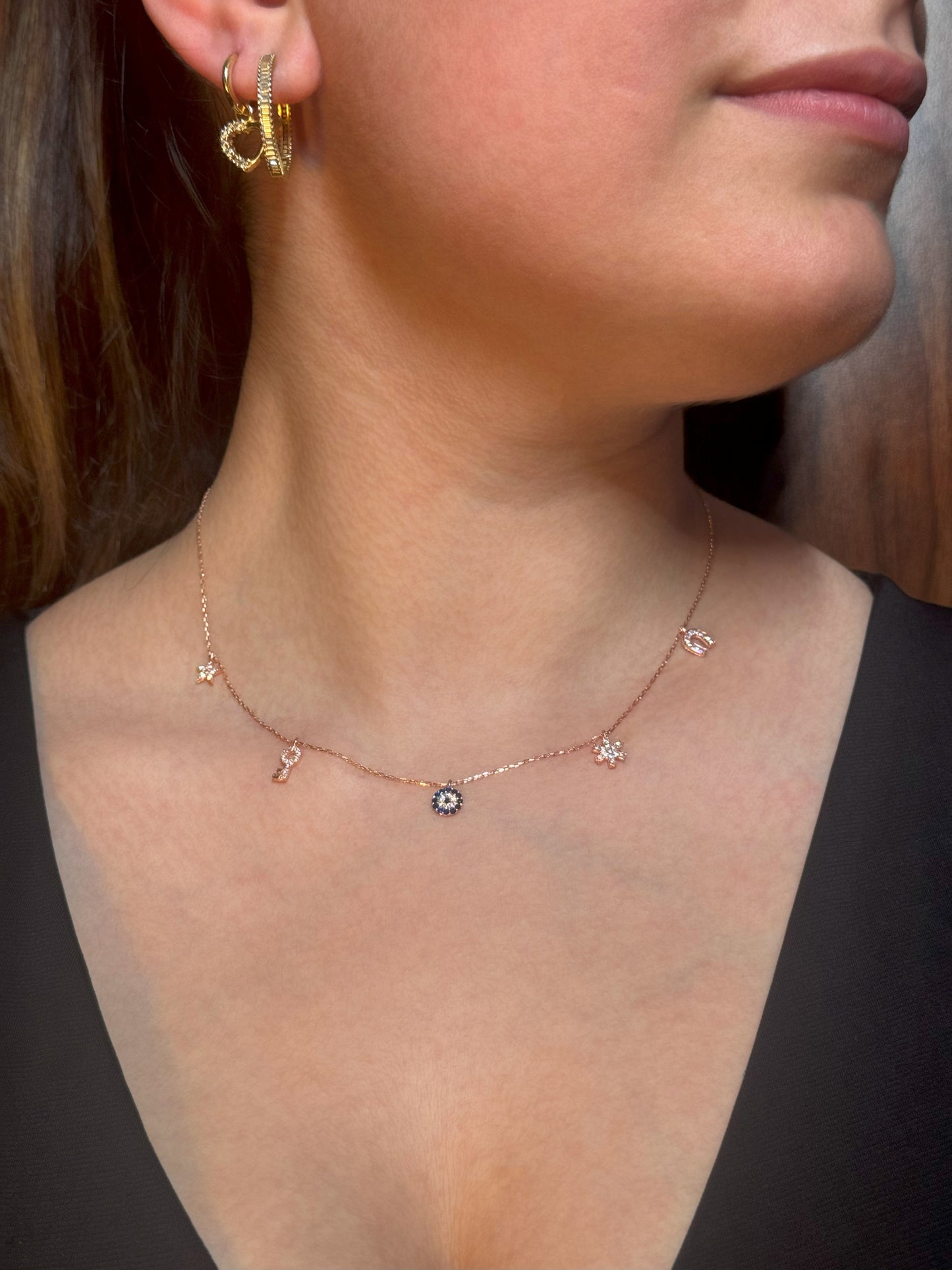 5 Lucky Silver Necklace