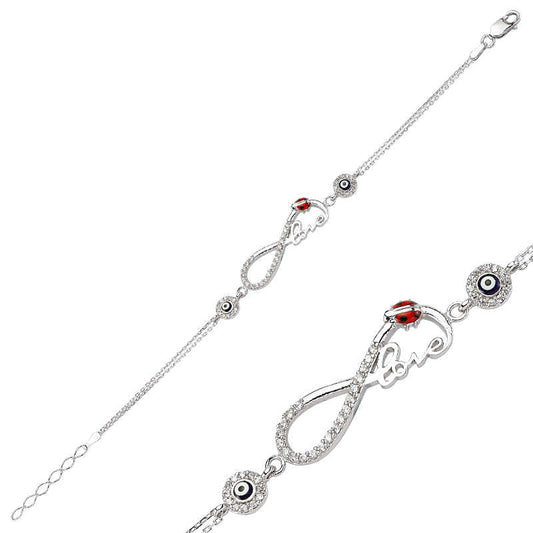 Bracelet en argent pour femme Infinity Love