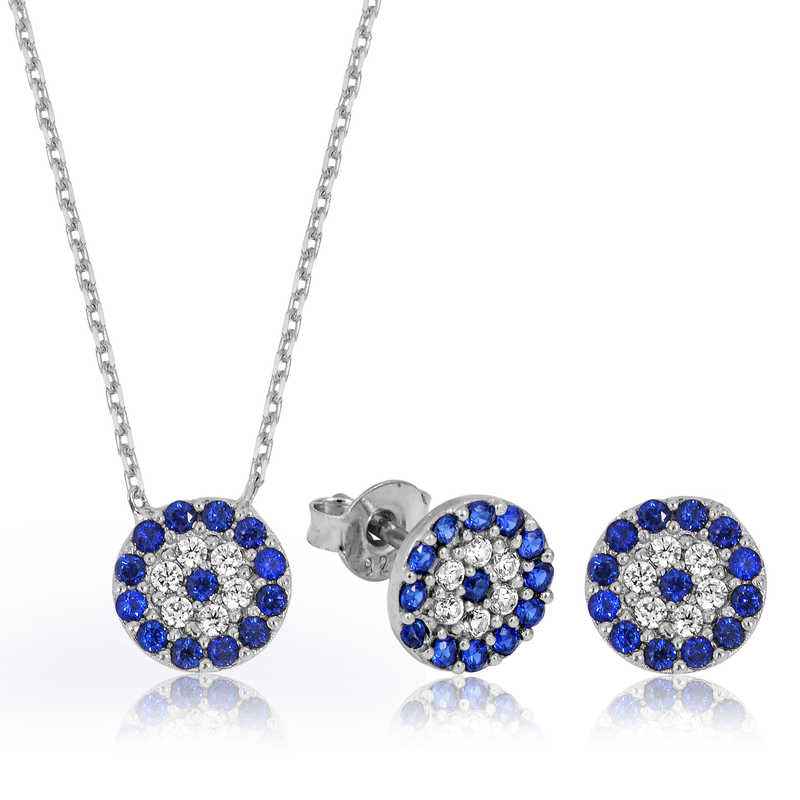 Silver Evil Eye Women's Set
