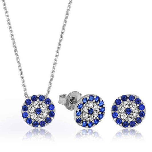 Silver Evil Eye Women's Set