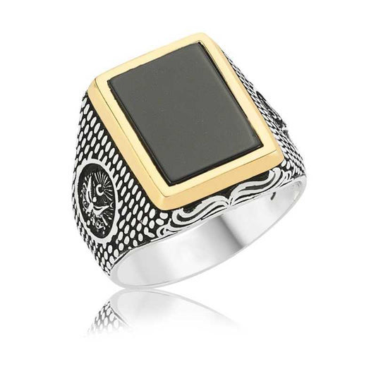 State Emblem Men's Silver Ring