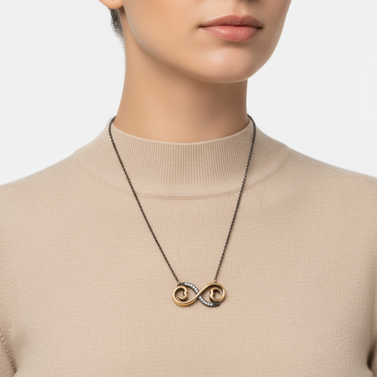 Authentic Infinity Women's Silver Necklace