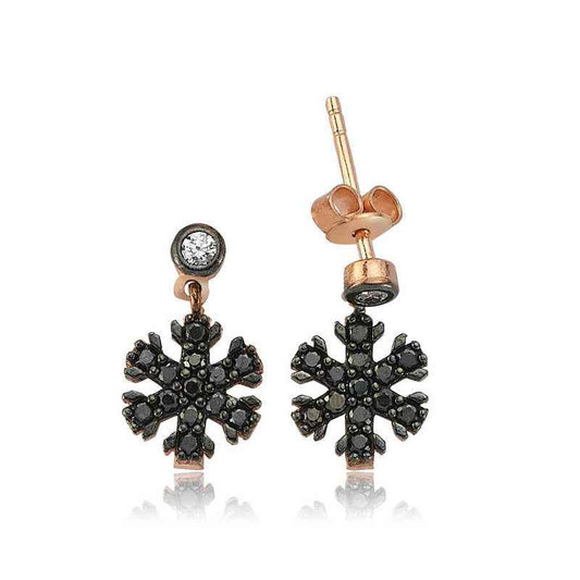Snowflake Silver Earrings