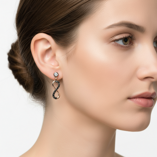 Silver Infinity Stud Earrings