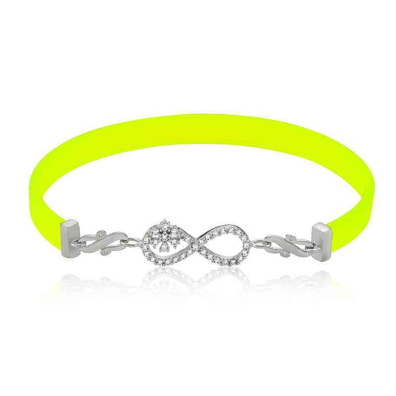 Yellow Infinity Women's Silver Bracelet