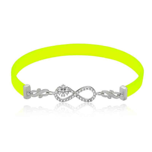 Yellow Infinity Women's Silver Bracelet
