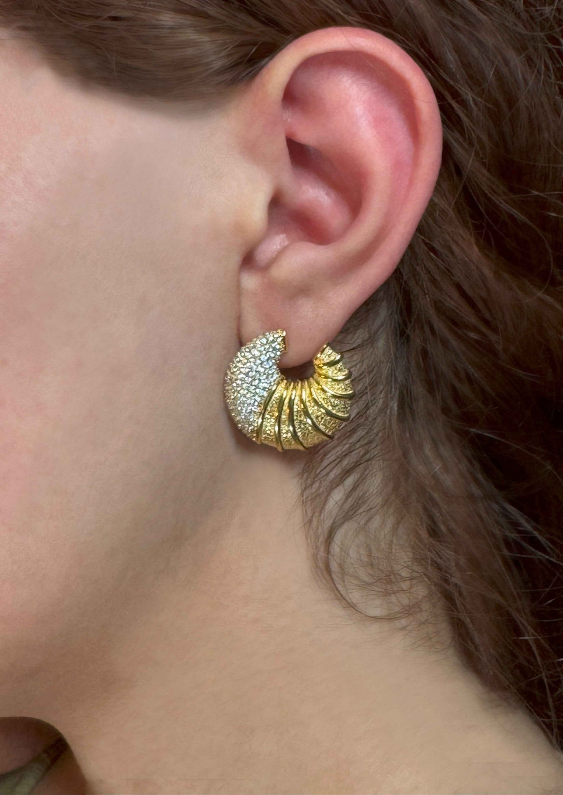 Seashell Silver Earrings