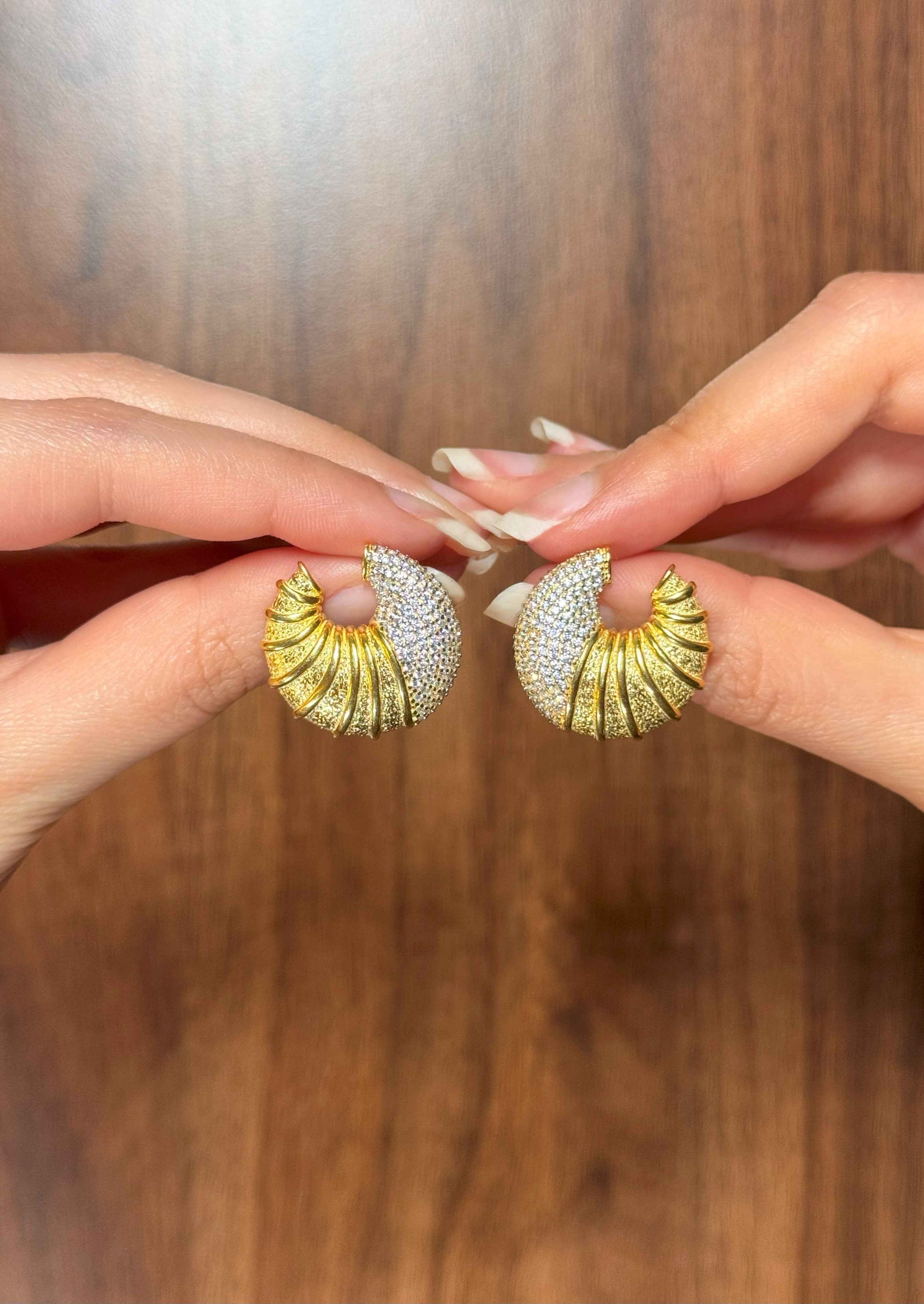 Seashell Silver Earrings