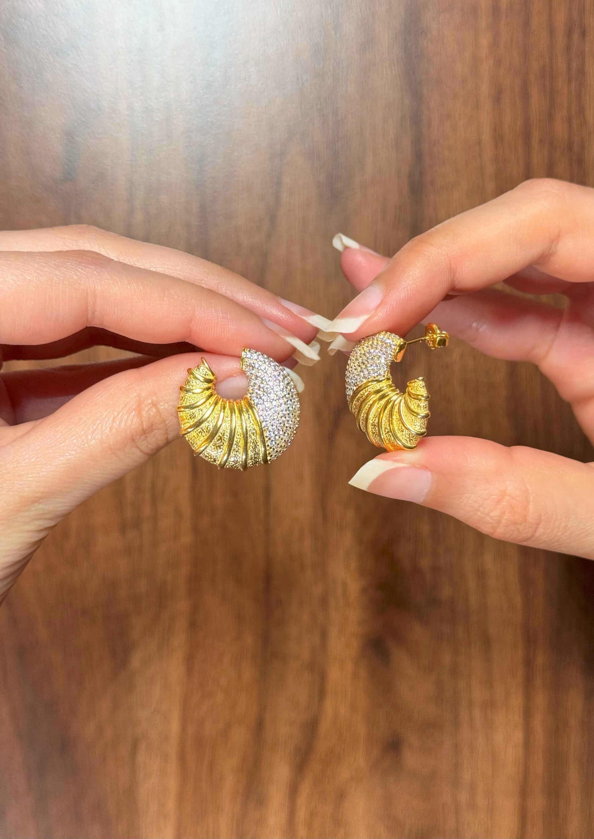 Seashell Silver Earrings