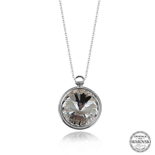 Swarovski Crystal Framed Women's Silver Necklace