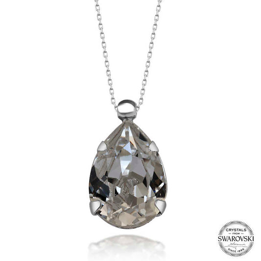 Collier en argent pour femme avec pendentif en cristal Swarovski