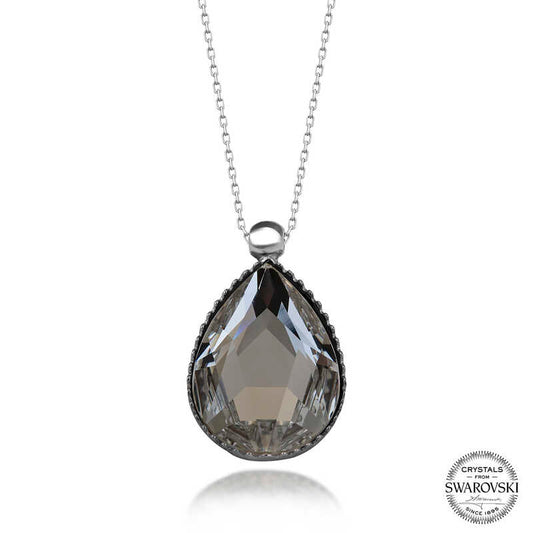 Collier en argent pour femme avec pendentif en cristal Swarovski