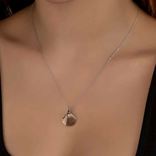Crystal Shell Silver Women's Necklace