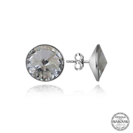 Swarovski Crystal Stone Silver Stud Women's Earring