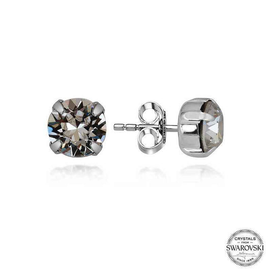 Swarovski Crystal Stone Silver Stud Women's Earring
