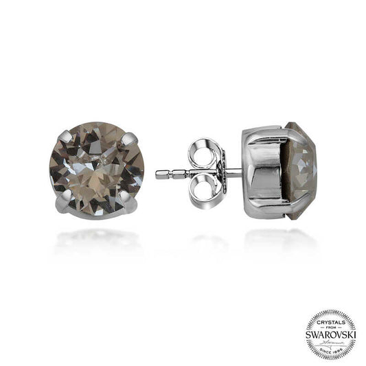 Swarovski Crystal Stone Silver Stud Women's Earring