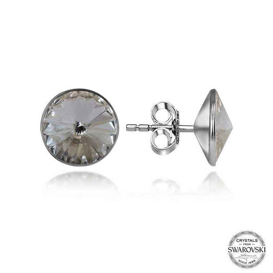 Swarovski Crystal Stone Silver Stud Women's Earring