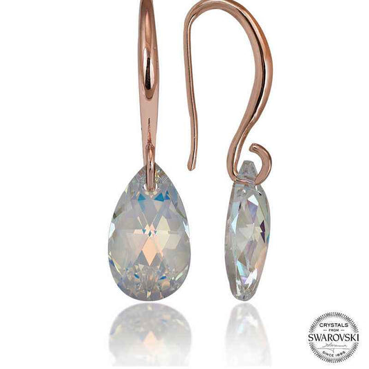 Swarovski Crystal Stone Drop Dangle Women's Silver Earring