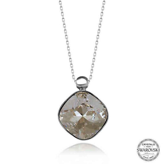 Swarovski Crystal Stone Women's Silver Necklace