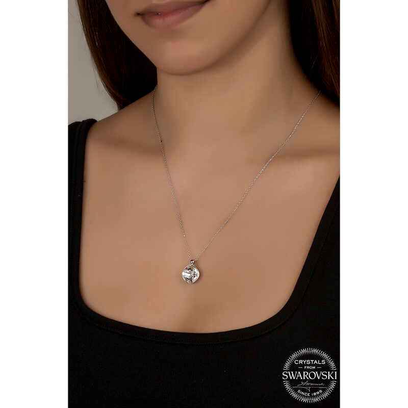 Swarovski Crystal Stone Women's Silver Necklace