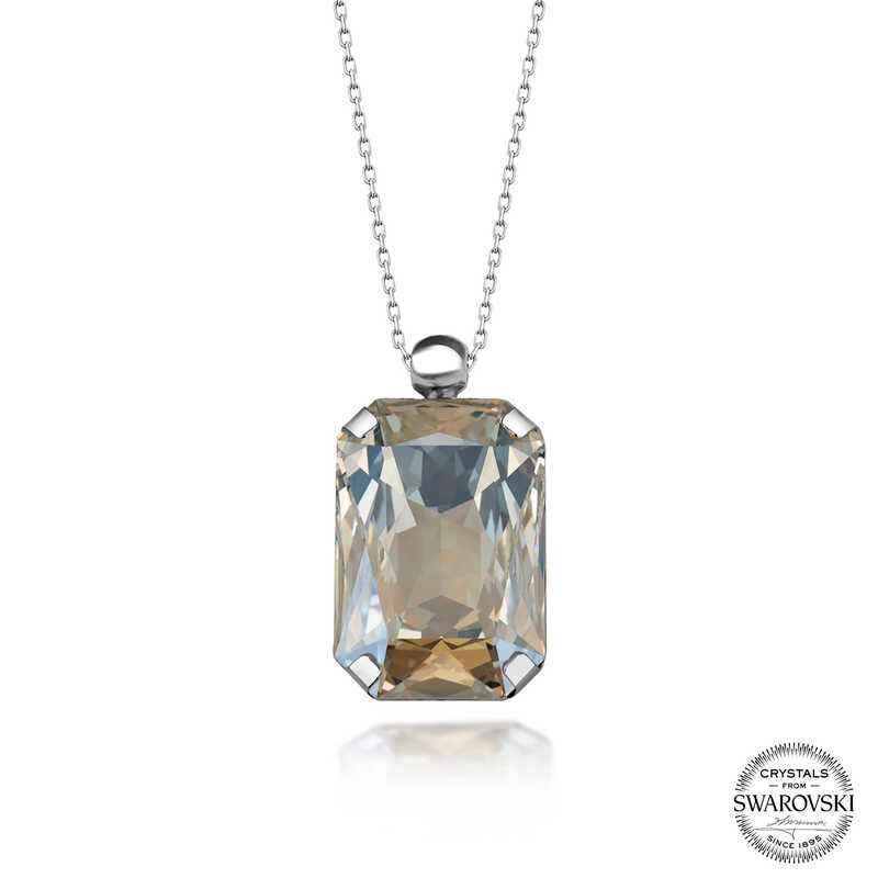 Crystal Stone Women's Silver Necklace