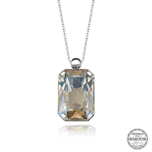 Crystal Stone Women's Silver Necklace