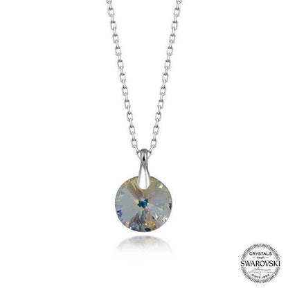 Swarovski Crystal Stone Women's Silver Necklace