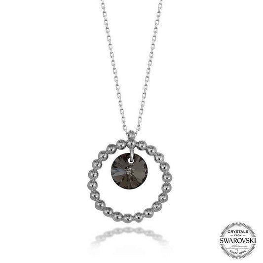 Swarovski Crystal Stone Ring Silver Women's Necklace