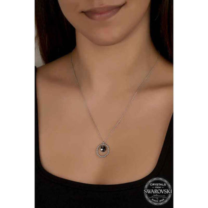 Swarovski Crystal Stone Ring Silver Women's Necklace