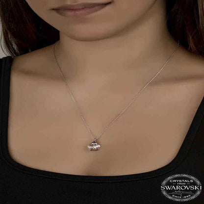 Swarovski Crystal Daisy Women's Silver Necklace