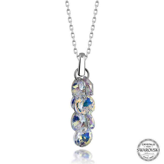 Swarovski Crystal Cluster Women's Silver Necklace