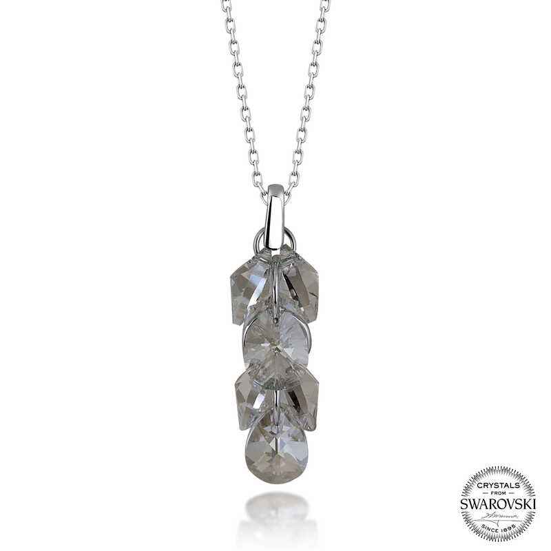 Swarovski Crystal Cluster Women's Silver Necklace