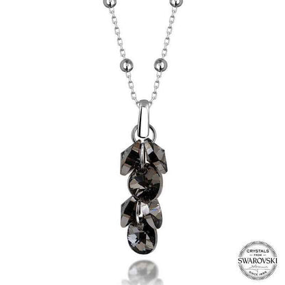 Swarovski Crystal Cluster Women's Silver Necklace