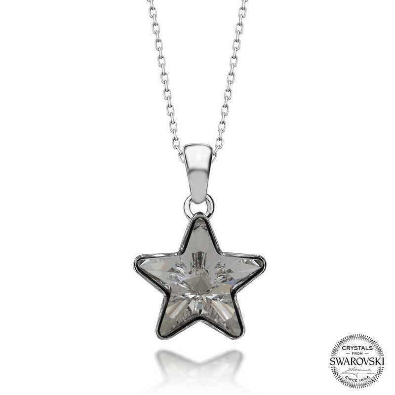 Swarovski Crystal Star Women's Silver Necklace
