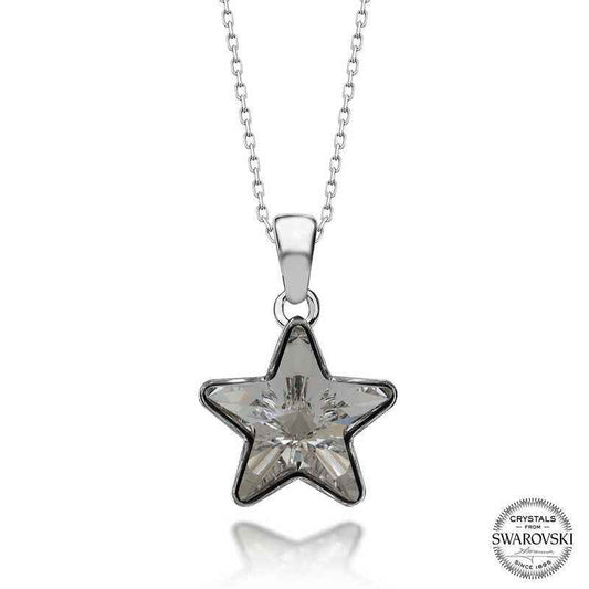Swarovski Crystal Star Women's Silver Necklace