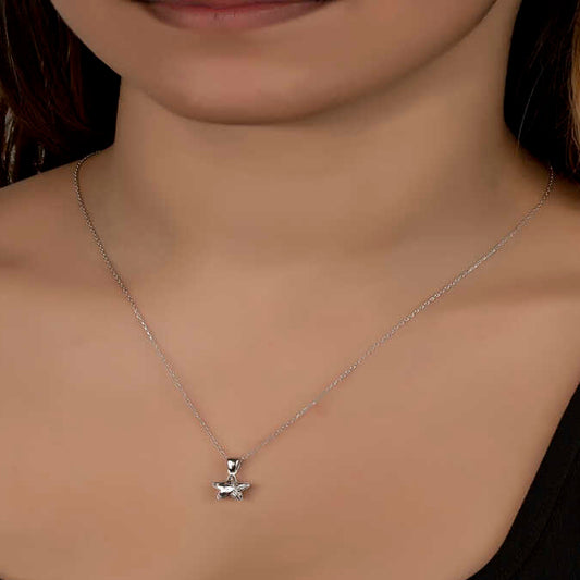 Crystal Star Women's Silver Necklace
