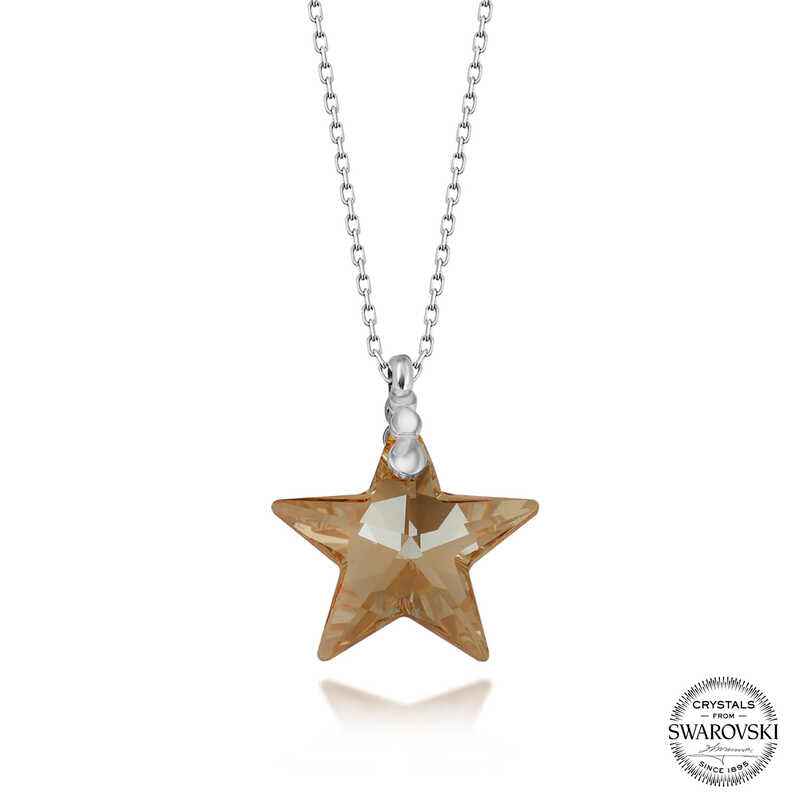 Swarovski Crystal Star Women's Silver Necklace