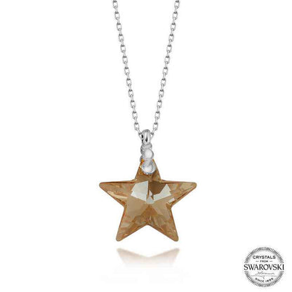 Swarovski Crystal Star Women's Silver Necklace