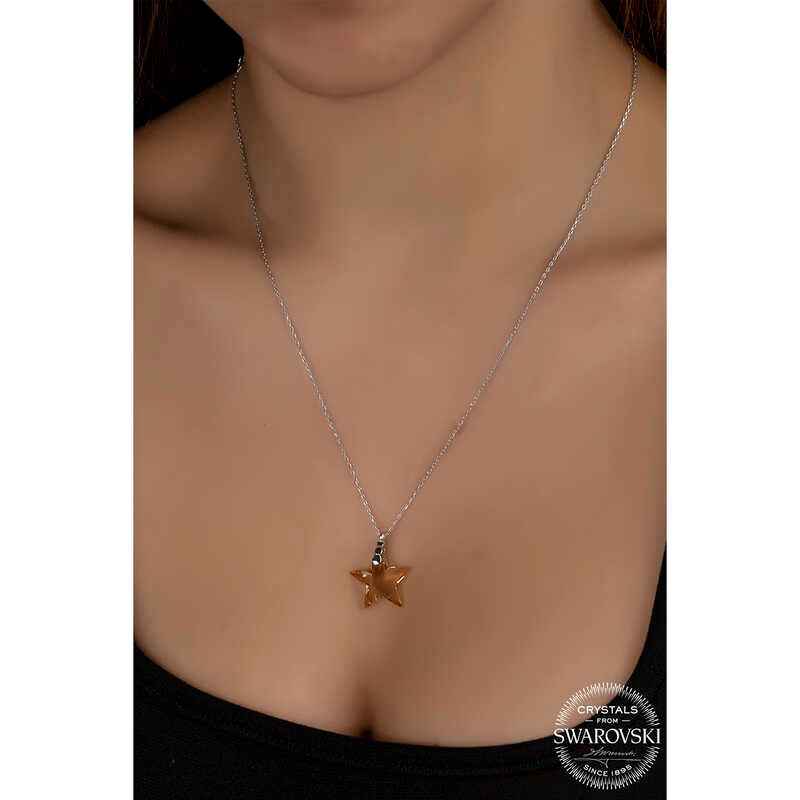 Swarovski Crystal Star Women's Silver Necklace