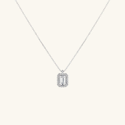 Swarovski Stone Silver Baguette Women's Necklace