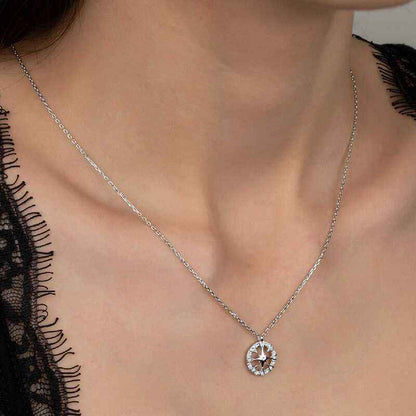 Swarovski Stone Circle Women's Silver Necklace