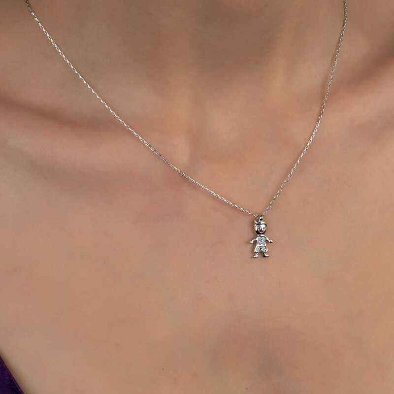 Swarovski Crystal Girls' Silver Necklace