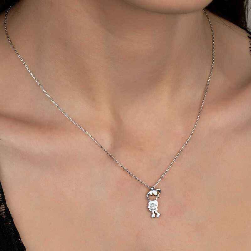Swarovski Stone Silver Girls' Necklace
