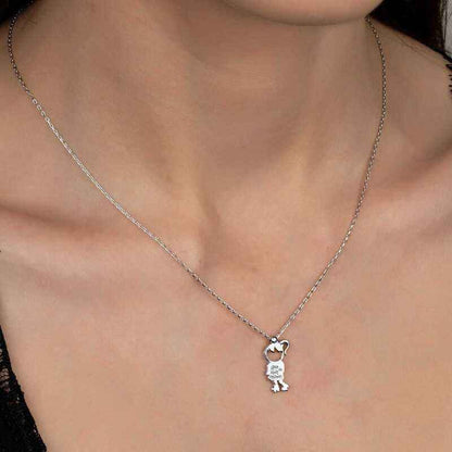 Swarovski Stone Silver Girls' Necklace