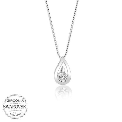 Collier en argent pour femme avec pierre Swarovski