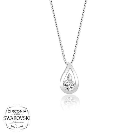 Collier en argent pour femme avec pierre Swarovski