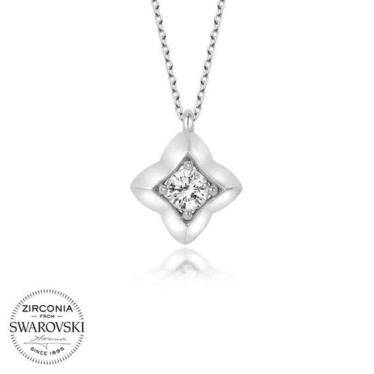 Collier en argent pour femme Swarovski Stone Square